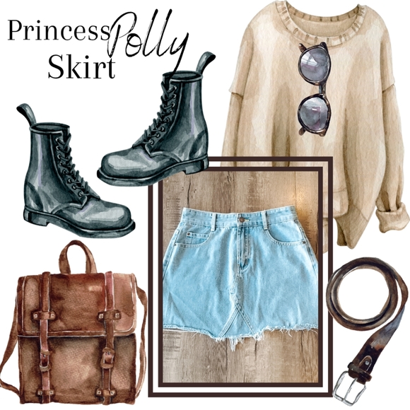 Princess Polly Denim Jean Mini Skirt - Picture 1 of 5